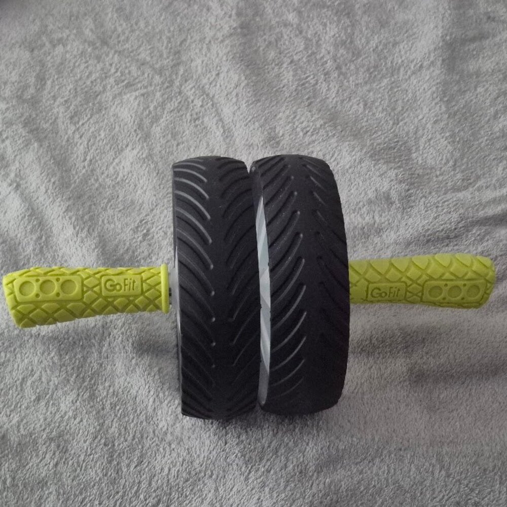GoFit Ab Wheel Roller Fitness Equipment Yellow Black Excellent Used Condition
